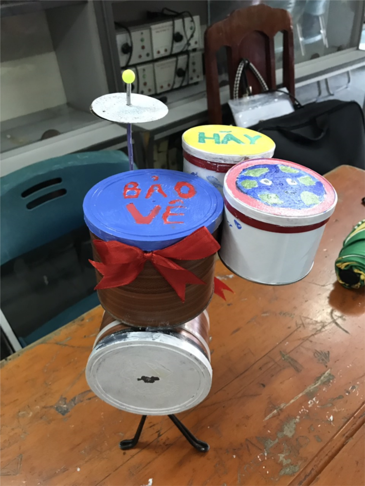 STEM Trống được tái chế từ lon sữa - Môn Vật lí.jpg